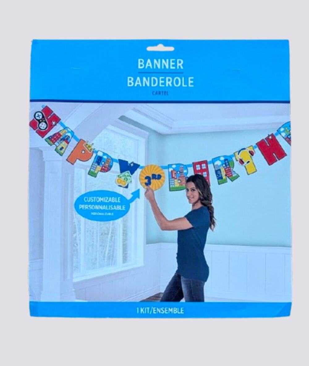 New 10 FT Customizable Happy Birthday Banner | Party Decorations | Boy | Gaming